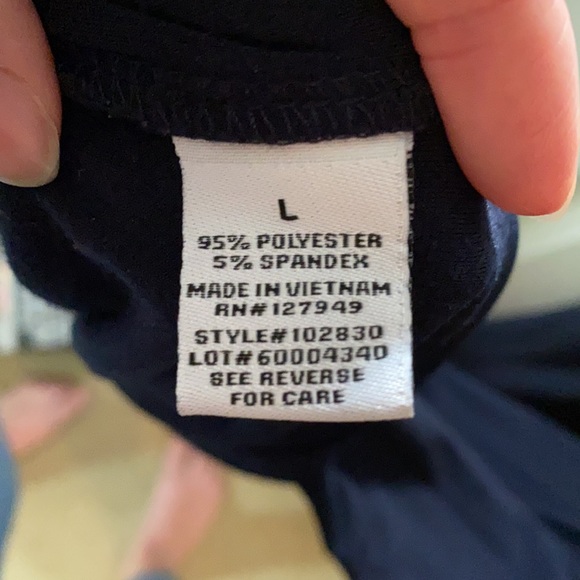 Navy blue v-neck pant romper - Picture 5 of 5